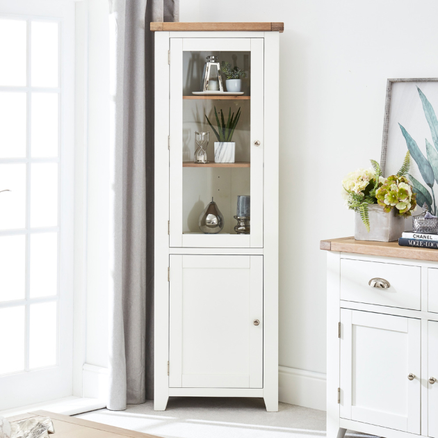 White tall corner cabinet new arrivals