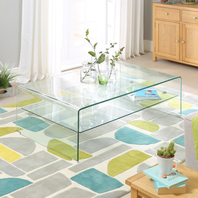 Glass table 2025 with shelf