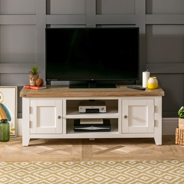 Cream corner shop tv cabinet