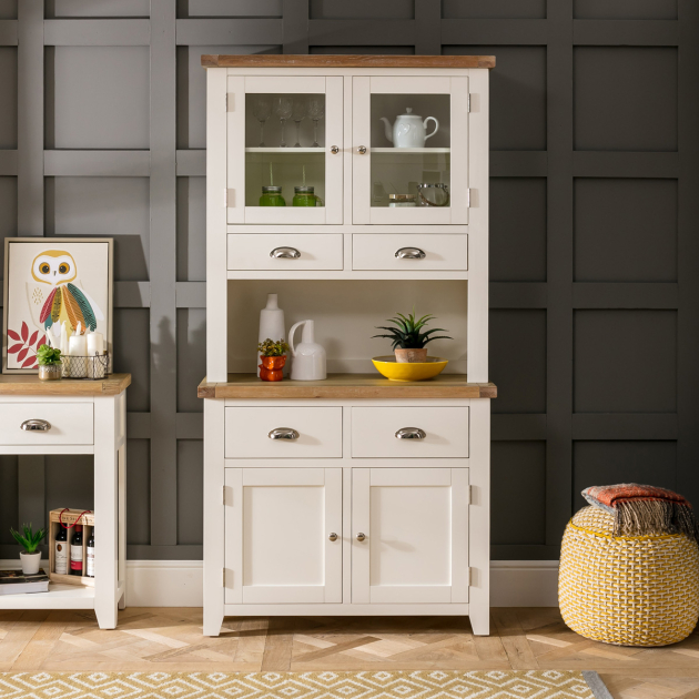 Cream painted oak shop furniture