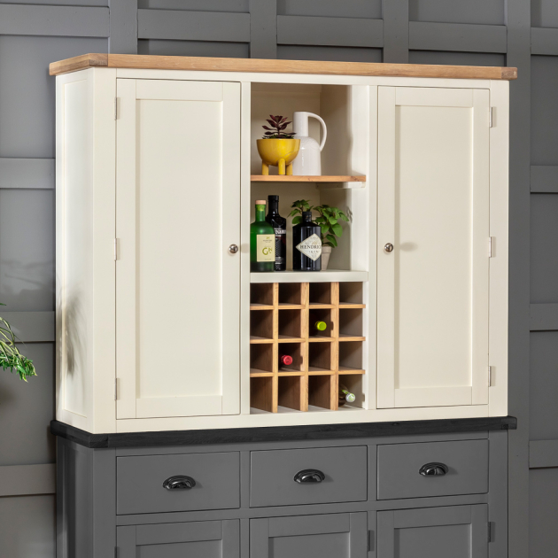 Cheshire Cream Painted Triple Larder Cupboard Top Section Only