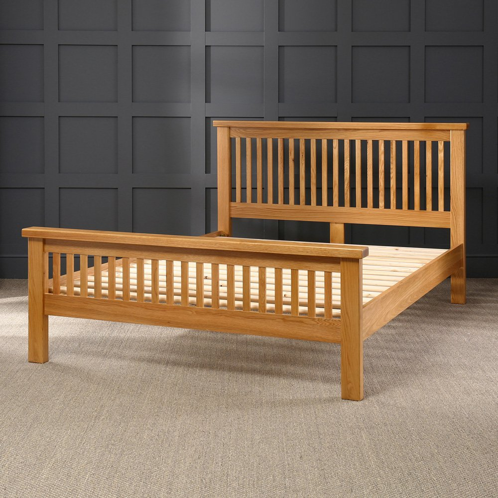 Solid slat king size bed 2025
