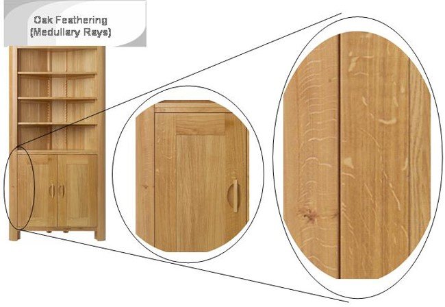 Example of Medullary Rays in oak Furniture