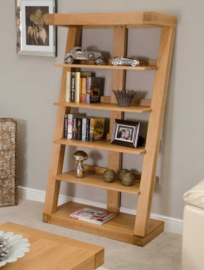 oak style z frame bookcase